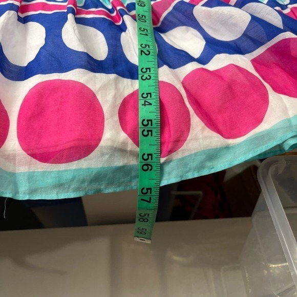 Vineyard Vines Carolina Maxi Dress 6 Ocean Splash NWT Cotton‎ Silk Lined Geo - Picture 12 of 14